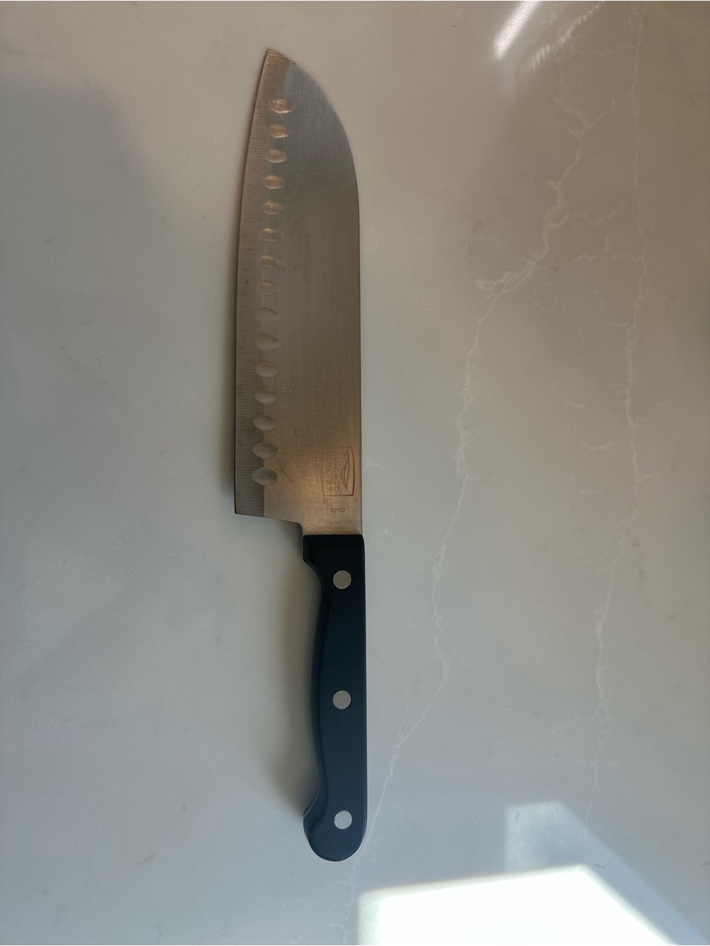 Chicago Cutlery Chef Knife 7 in Blade Stainless Steel Black Plastic Handle